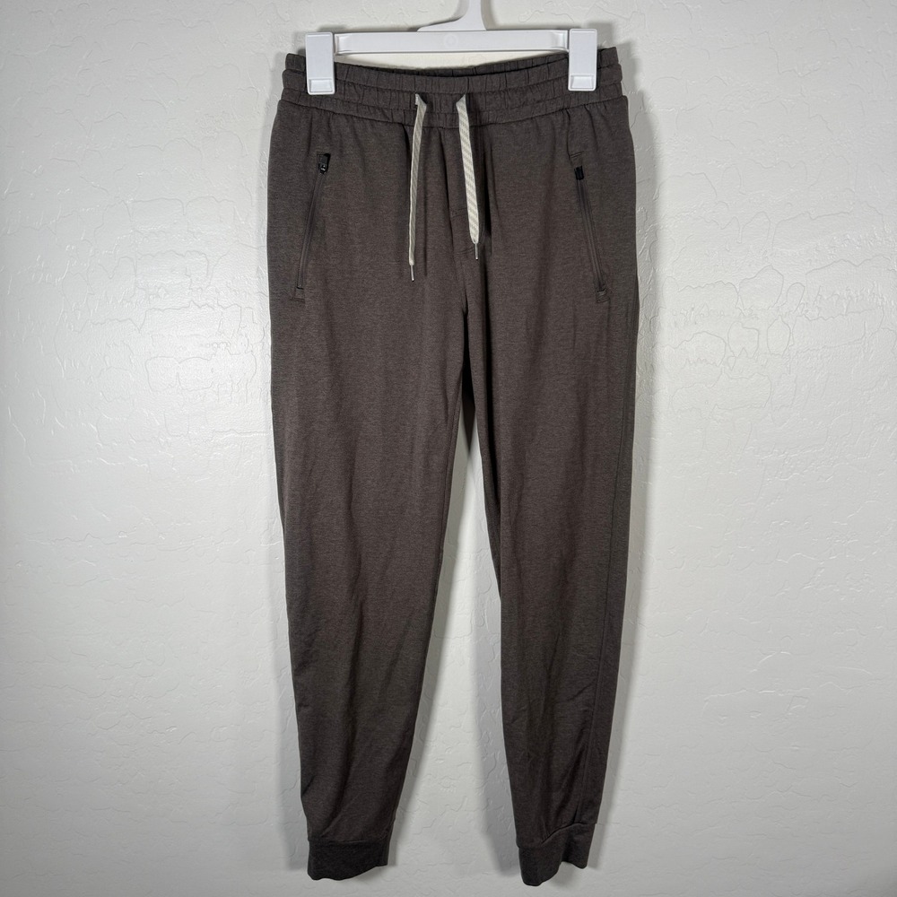 Vuori Pants Mens Small Brown Heathered Ponto Performance Joggers Activewear